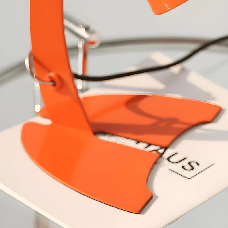 Base de la lampe de bureau vintage métal orange