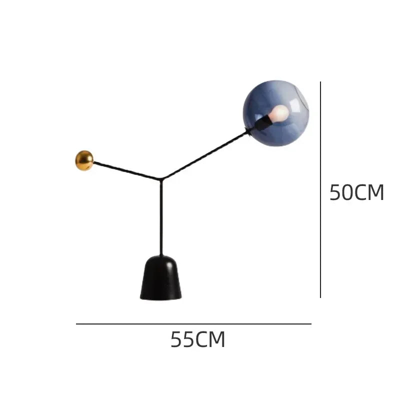 Dimensions de La Lampe de Bureau Design Moleculaire