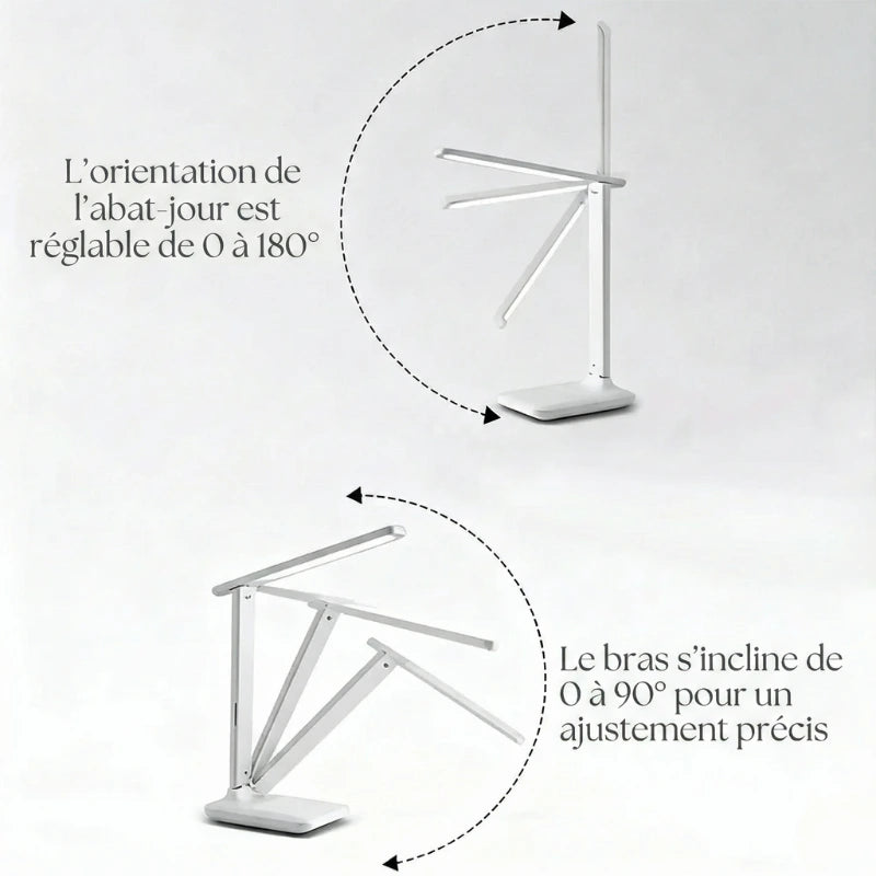 Orientation 180° de la Lampe de Bureau LED Dimmable