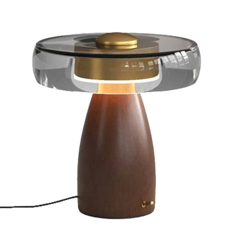 Lampe de Bureau LED en Bois fond blanc