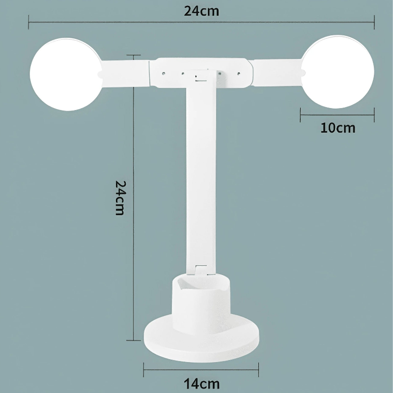 Dimension de la Lampe de Bureau Enfant Double Cercle LED
