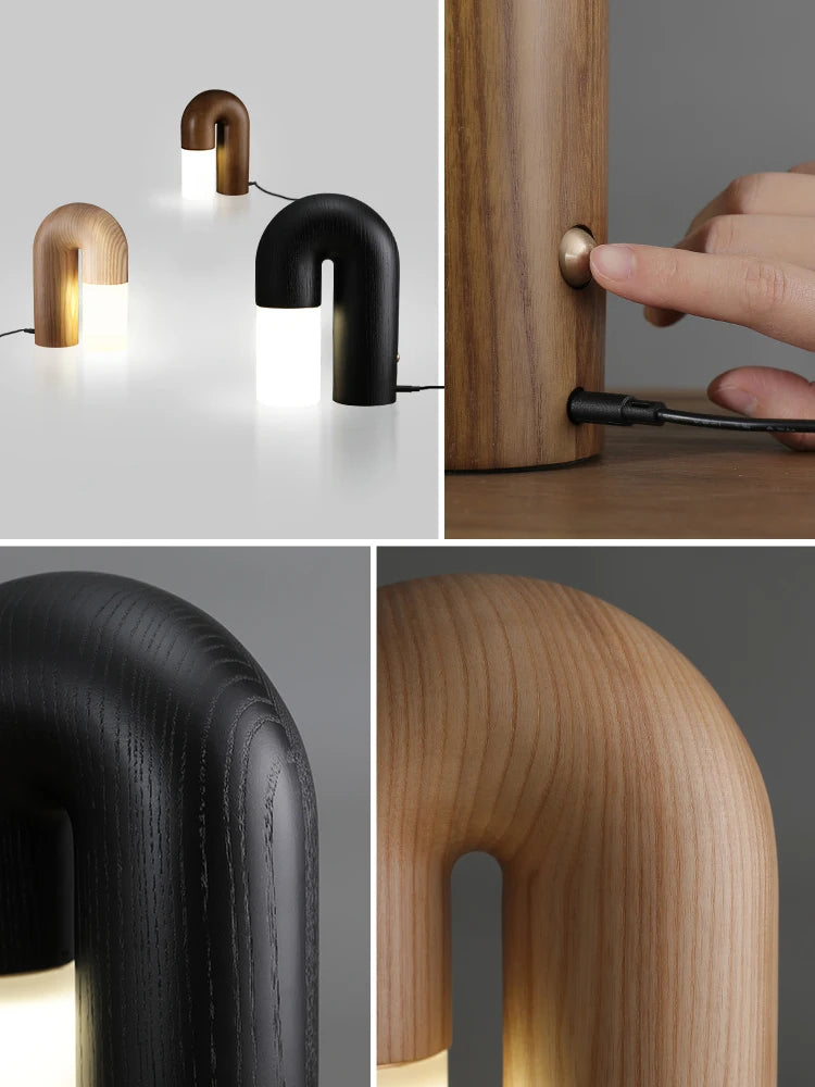 Différents plans des Lampes de Bureau LED Arche de Bois