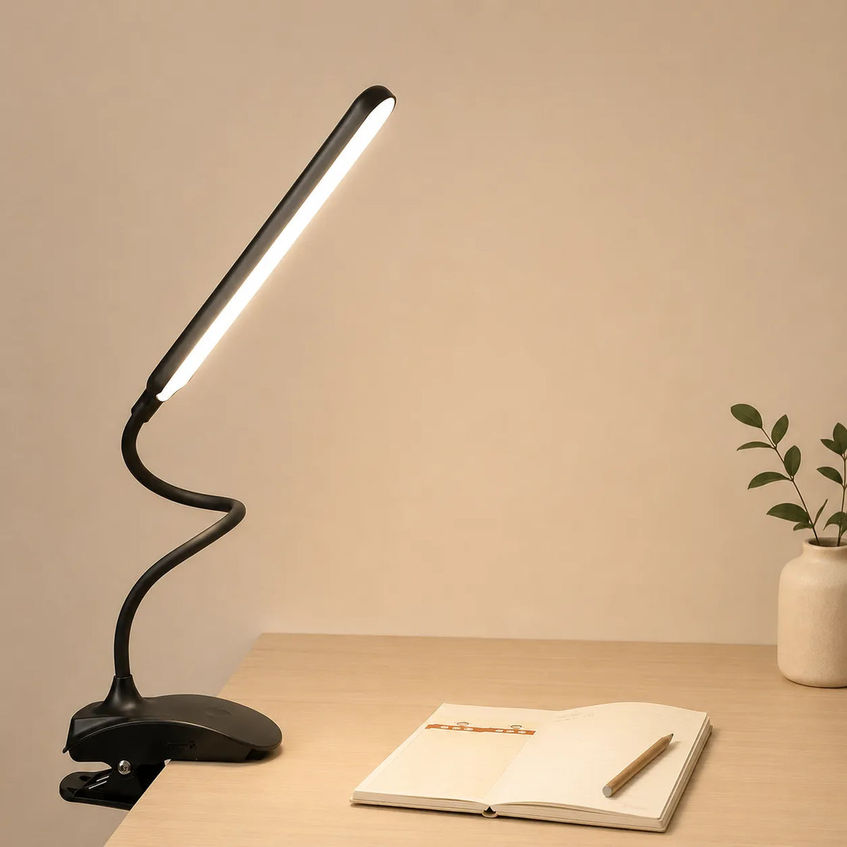 Lampe de Bureau LED à Pince Sans Fil