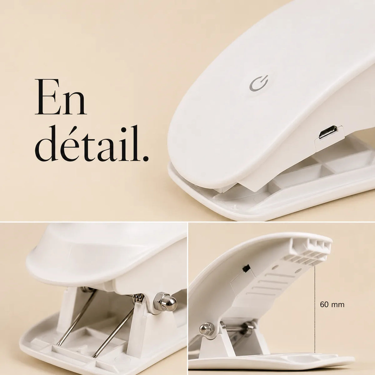 Lampe de Bureau LED à Pince Sans Fil