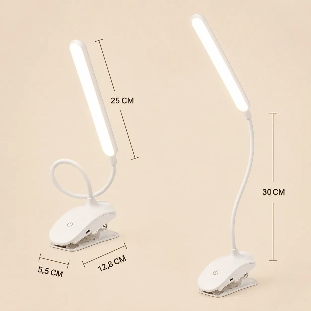 Lampe de Bureau LED à Pince Sans Fil