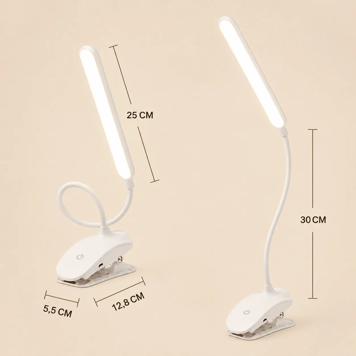 Lampe de Bureau LED à Pince Sans Fil