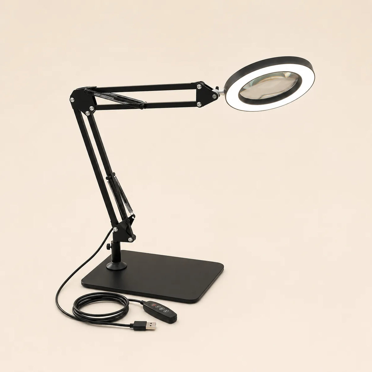 Lampe de Bureau Loupe 10X Pince/Base 2-en-1