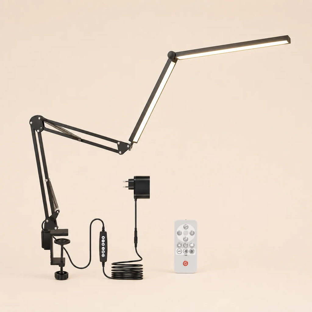 Lampe de Bureau LED 24W Puissante à Pince