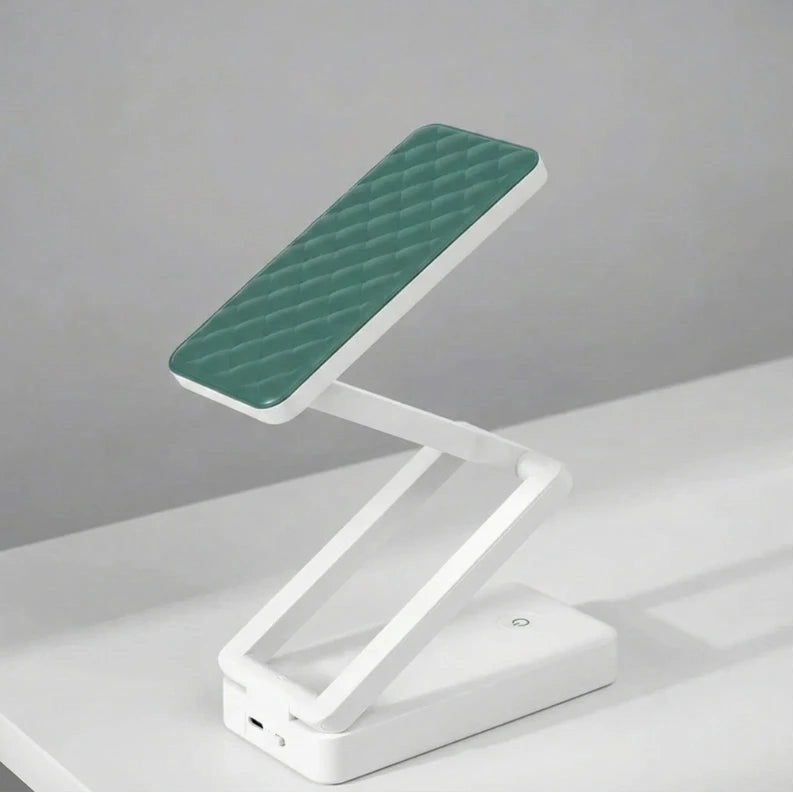 L'arrière vert de la Lampe de Bureau LED Pliable à Pile
