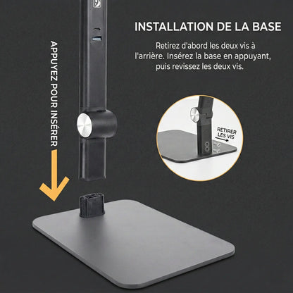 Installation de la base de la Lampe de Bureau Anneau LED