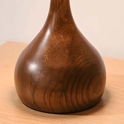 Base en bois profond de la Lampe de Bureau Vintage Verre & Bois