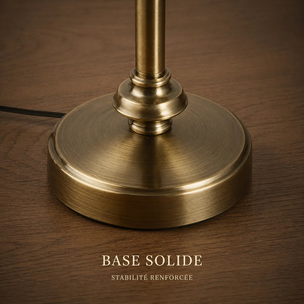 Base de la Lampe de Bureau Vintage Cuivrée Arrondie