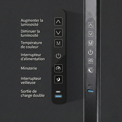 Boutons de la Lampe de Bureau Anneau LED