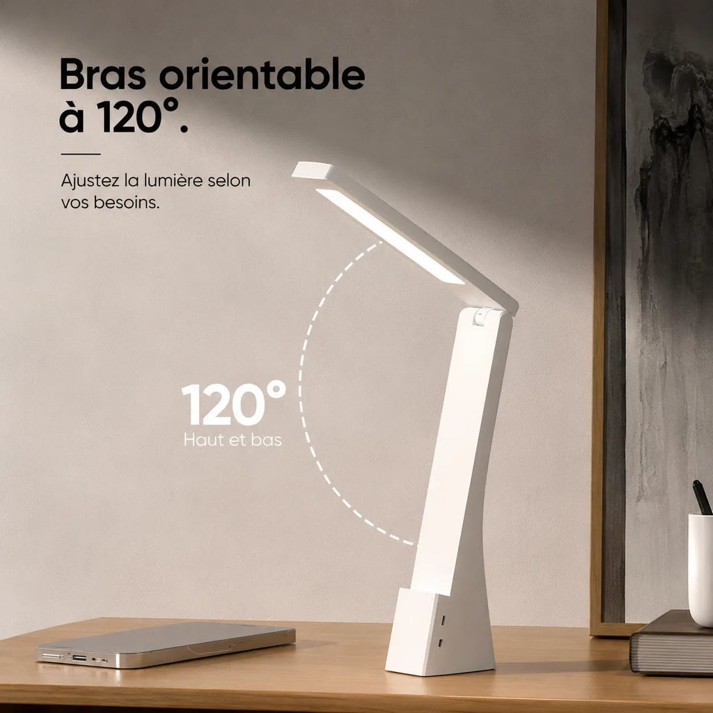 Lampe de Bureau LED Rechargeable 120°