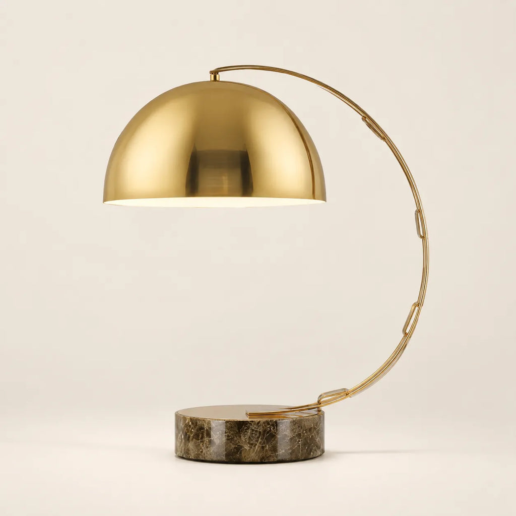 Lampe de Bureau Design Italien Marbre & Doré