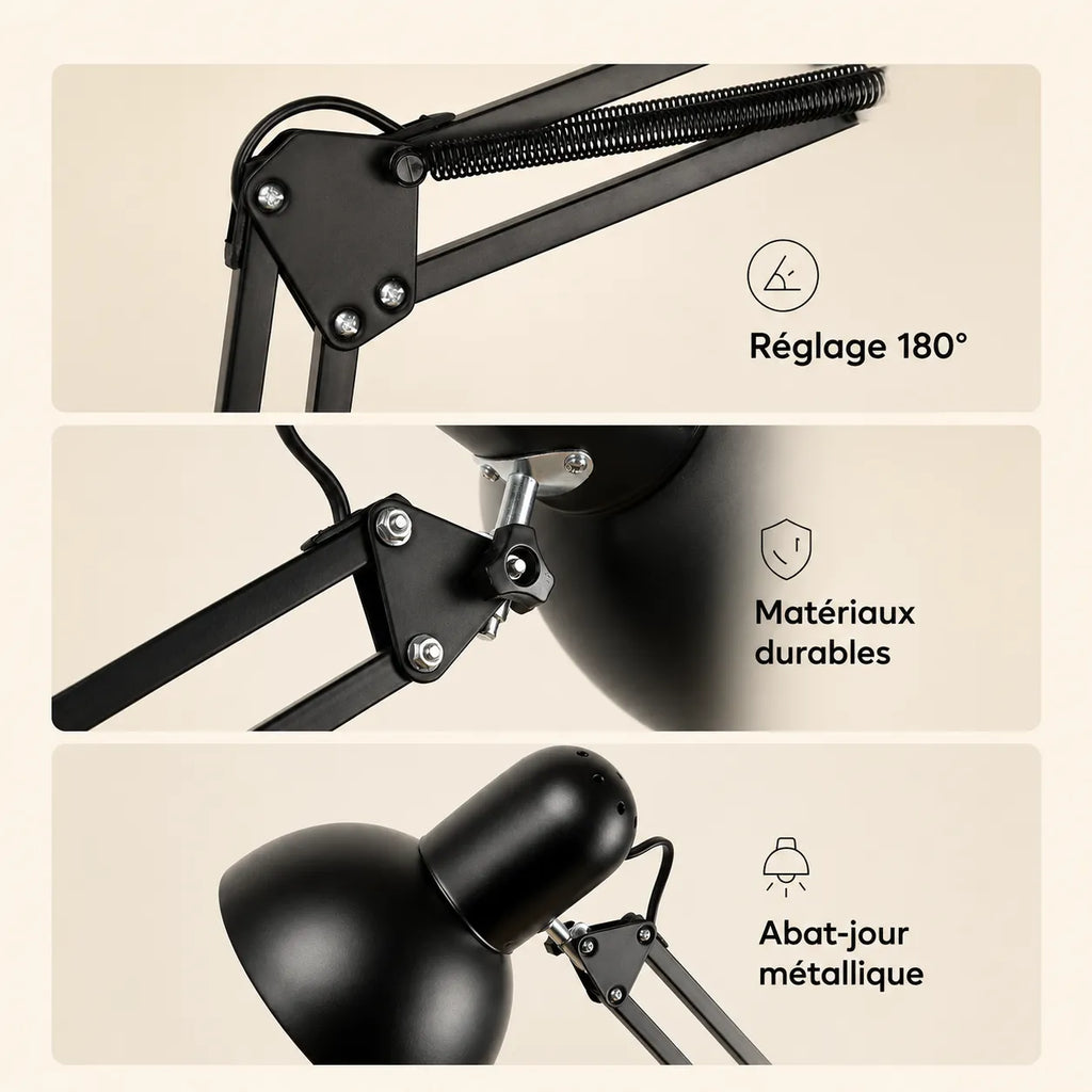 Lampe de Bureau Architecte à Pince