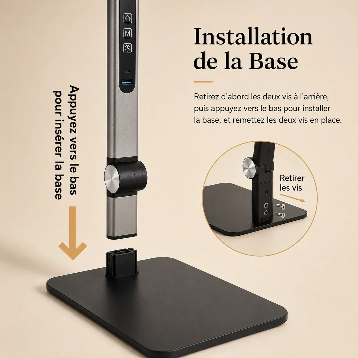 Lampe de Bureau LED Articulée 135°