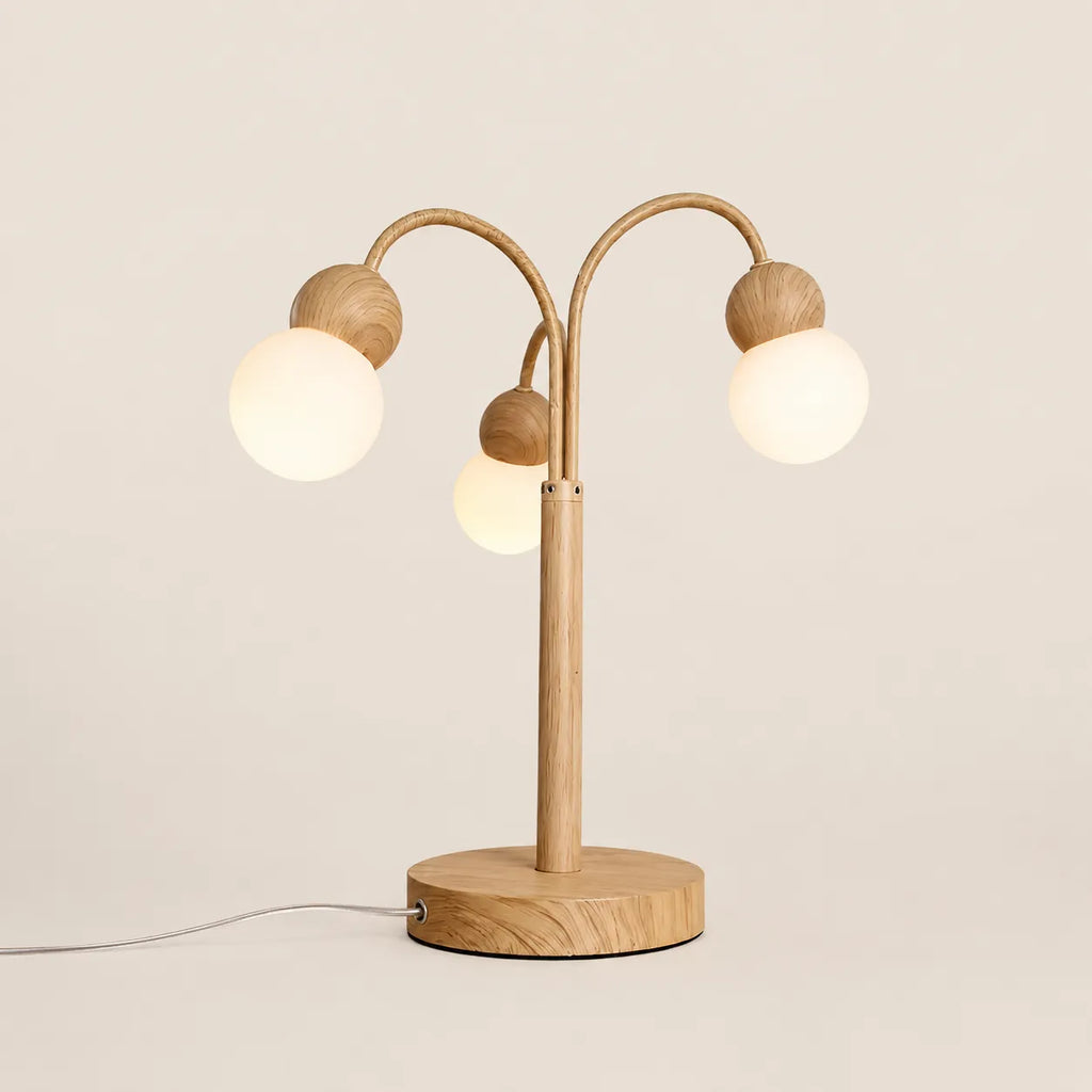 Lampe de Bureau en Bois Triple LED