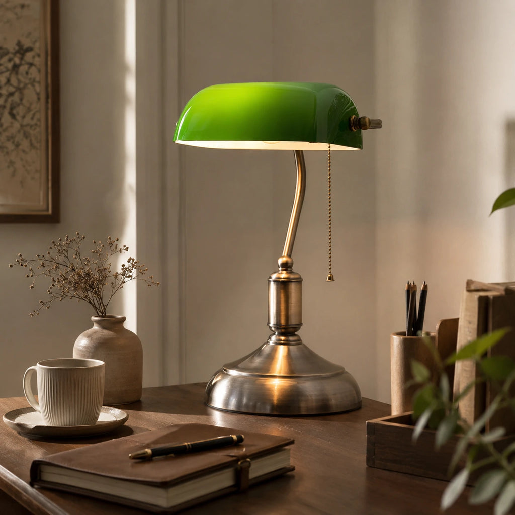 Lampe de Bureau Vintage Banquier