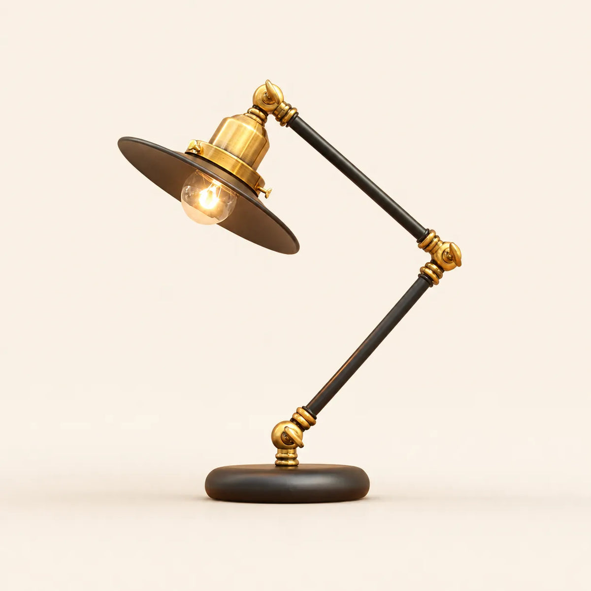 Lampe de Bureau Vintage Laiton Noir Héritage