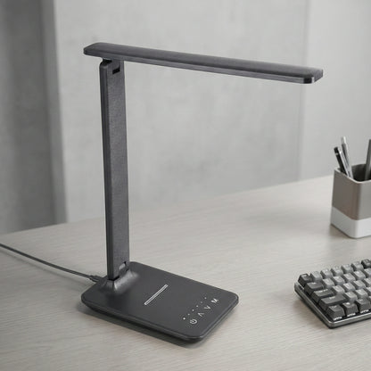 Lampe de Bureau LED Anthracite placée sur un espace de travail clair