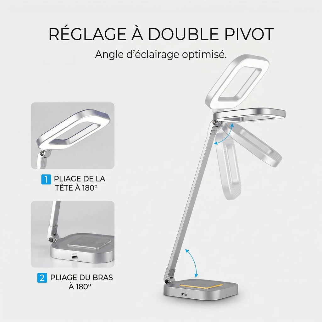 Réglages de la Lampe de Bureau LED Apex
