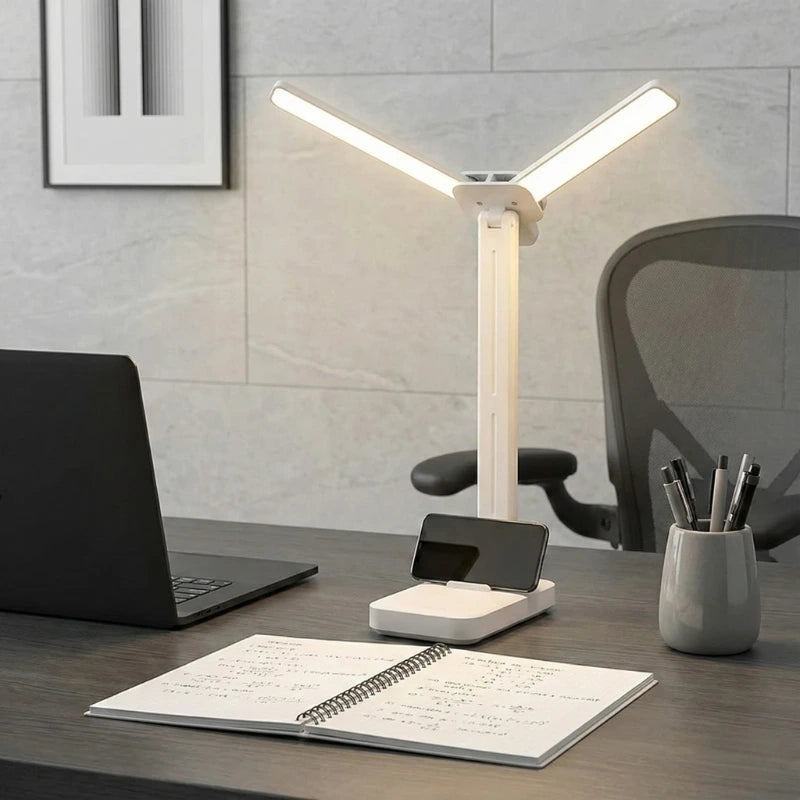 Lampe de Bureau LED USB Rechargeable qui éclaire un bureau