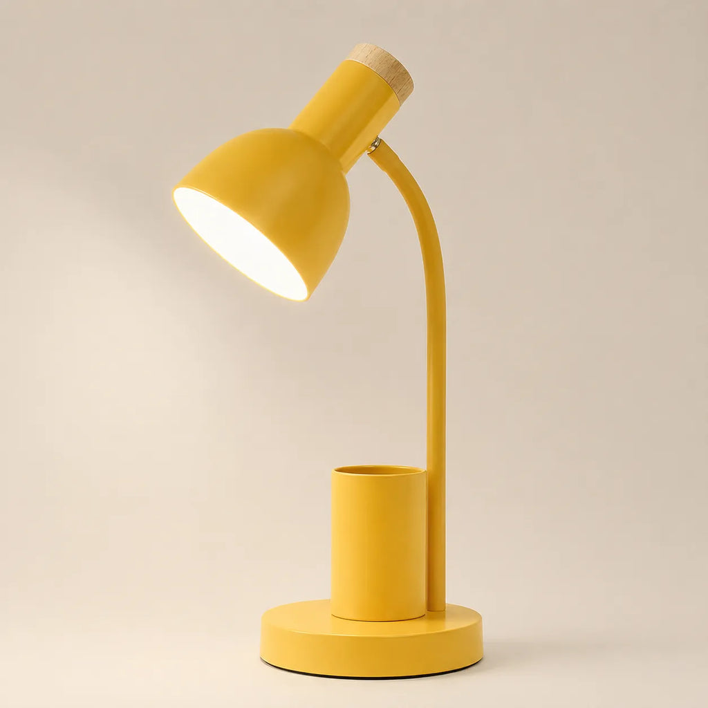 Lampe bureau pastel avec éclairage doux et porte-crayons