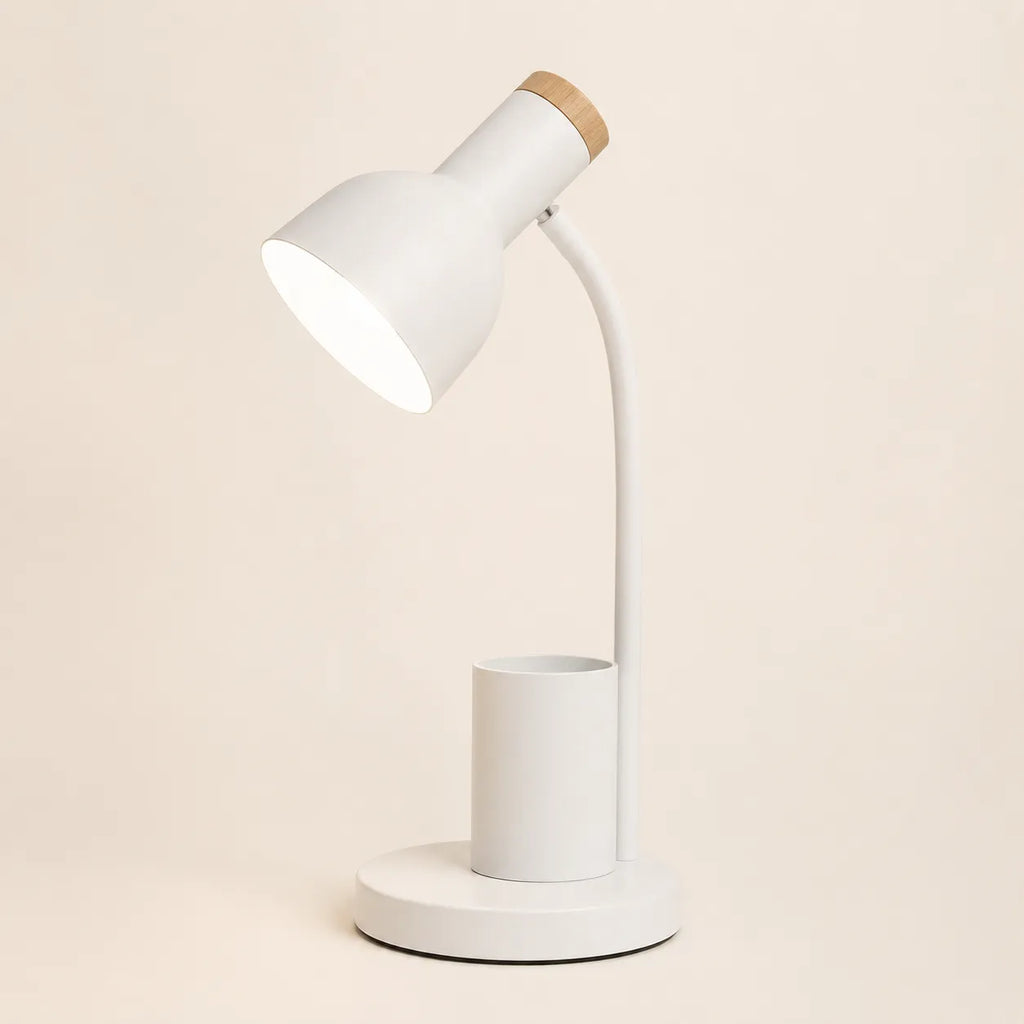 Lampe bureau pastel style scandinave avec rangement intégré