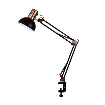 Lampe de Bureau Vintage à Pince noire sur fond blanc