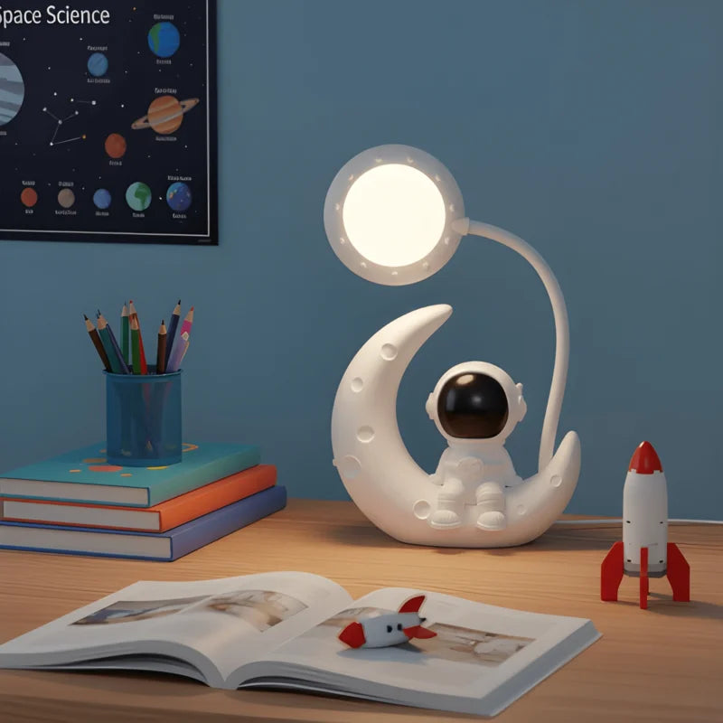 Lampe de Bureau Enfant Astro-Lune blanche