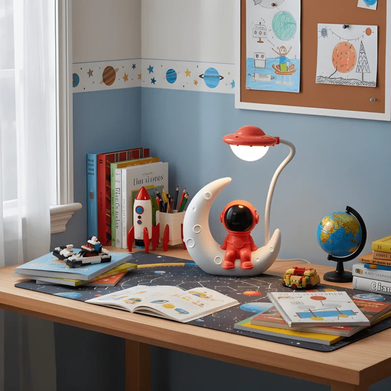 Lampe de Bureau Enfant Astro-Lune rouge