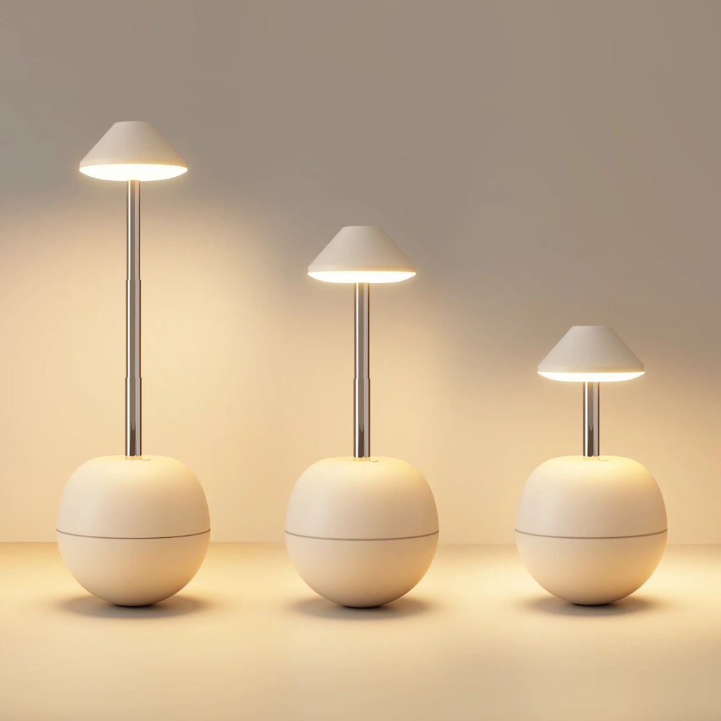 Lampe de Bureau Inclinable LED en Bois blanc