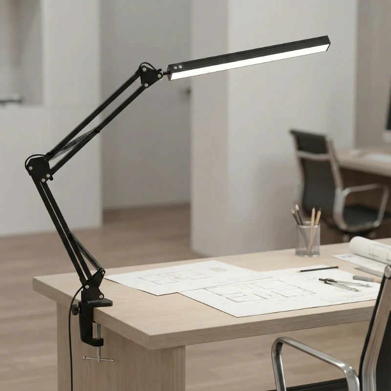 Lampe de Bureau LED 10W Articulée à Pince