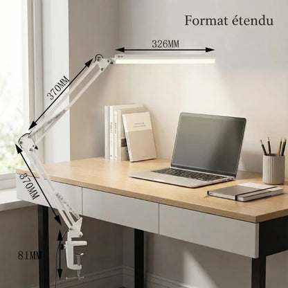 Lampe de Bureau LED 10W Articulée à Pince