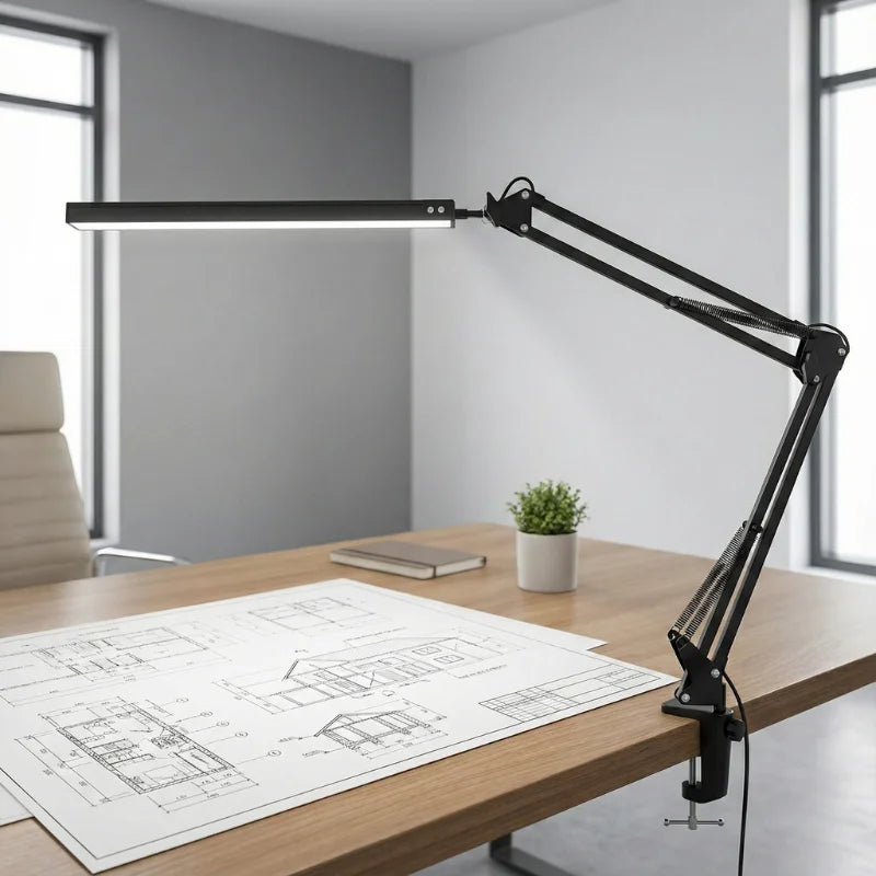 Lampe de Bureau LED 10W Articulée à Pince