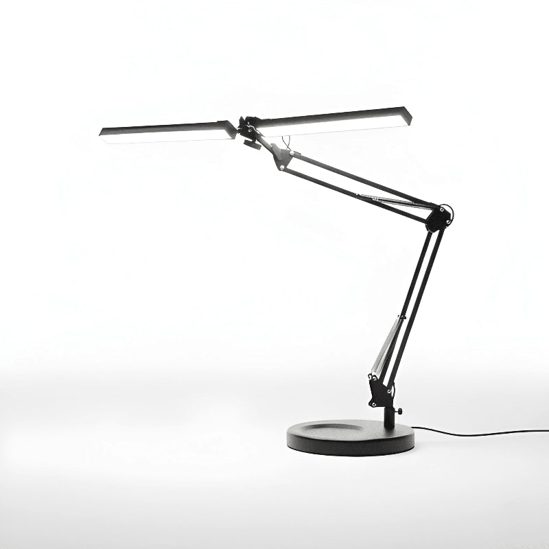 Lampe de Bureau LED Architecte 24W avec bras articulé étendu, présentée en vue isolée pour montrer la structure et la diffusion lumineuse.