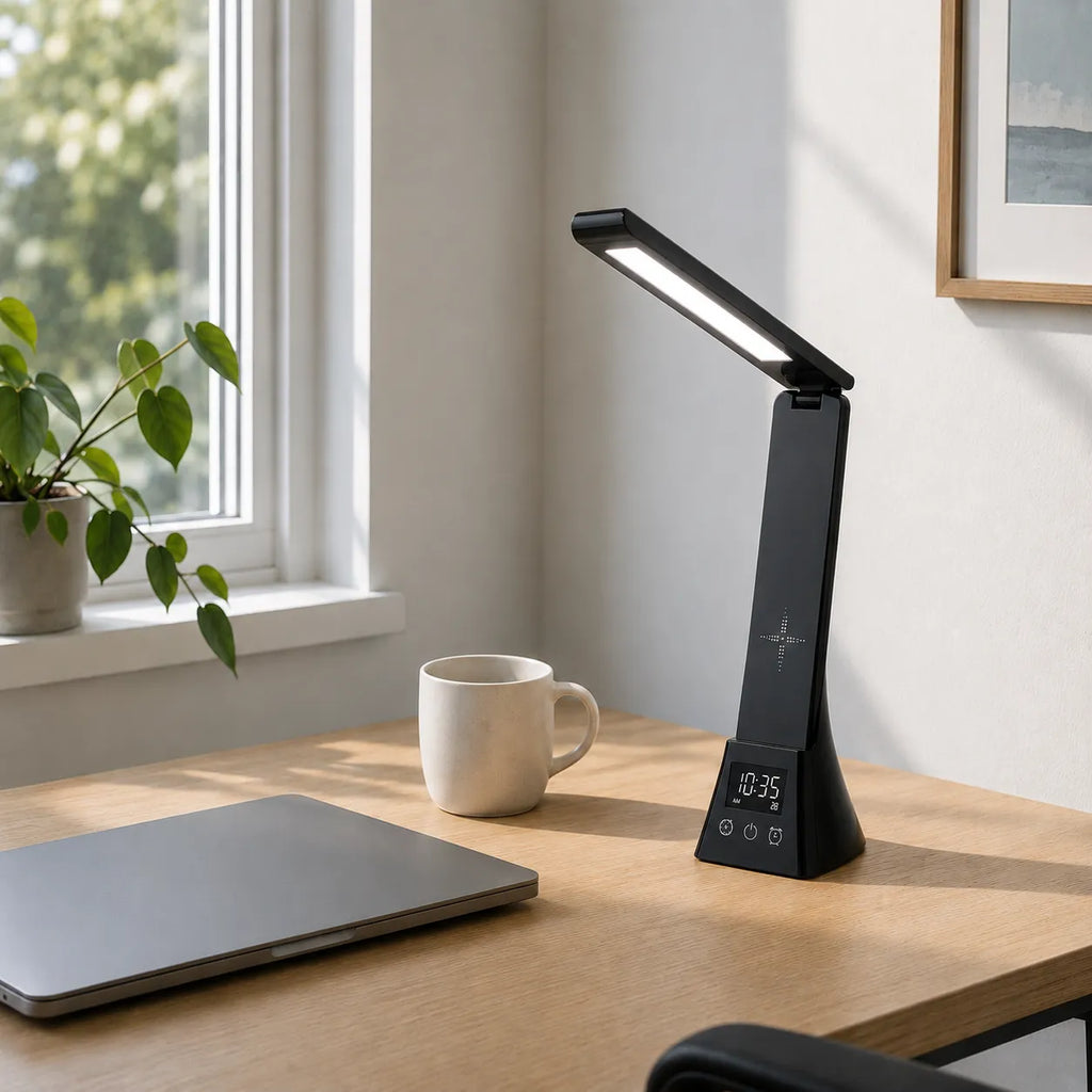 Lampe de bureau LED avec affichage digital intégré