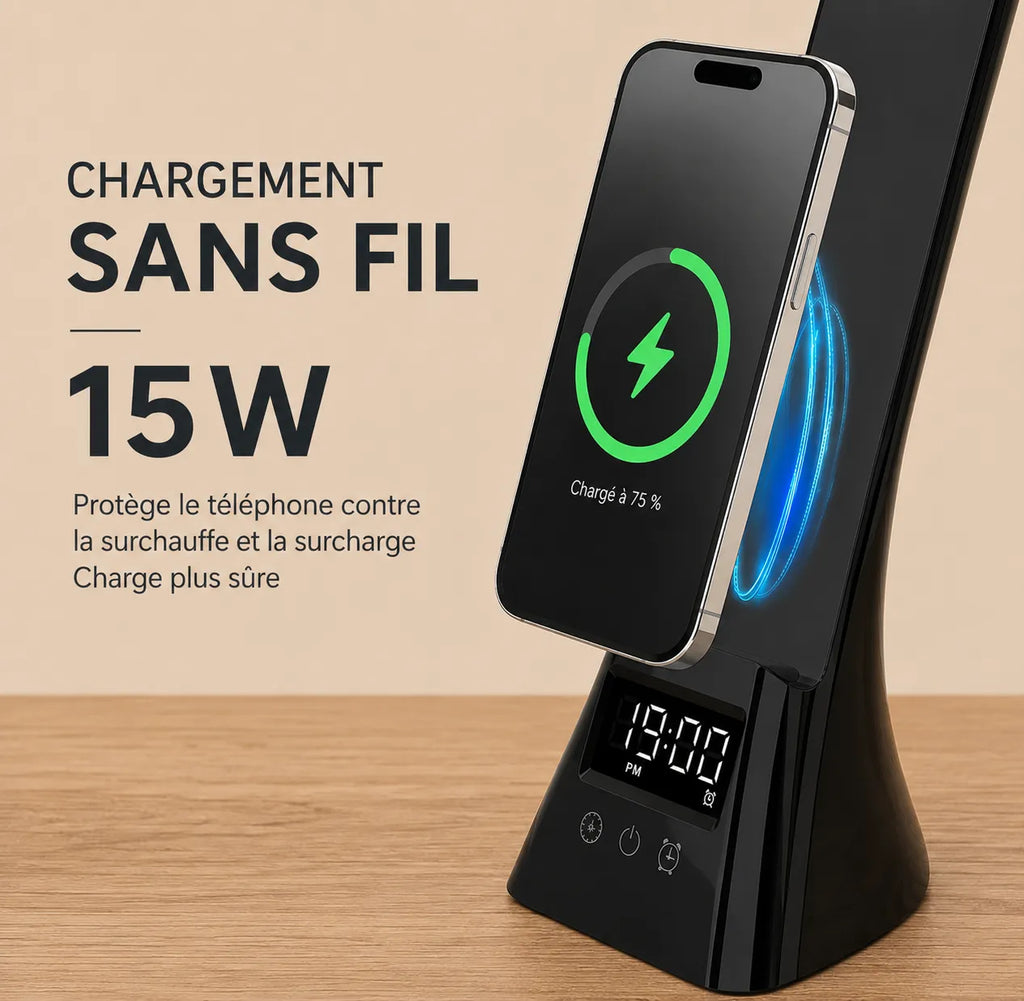 Lampe de bureau LED avec affichage digital intégré