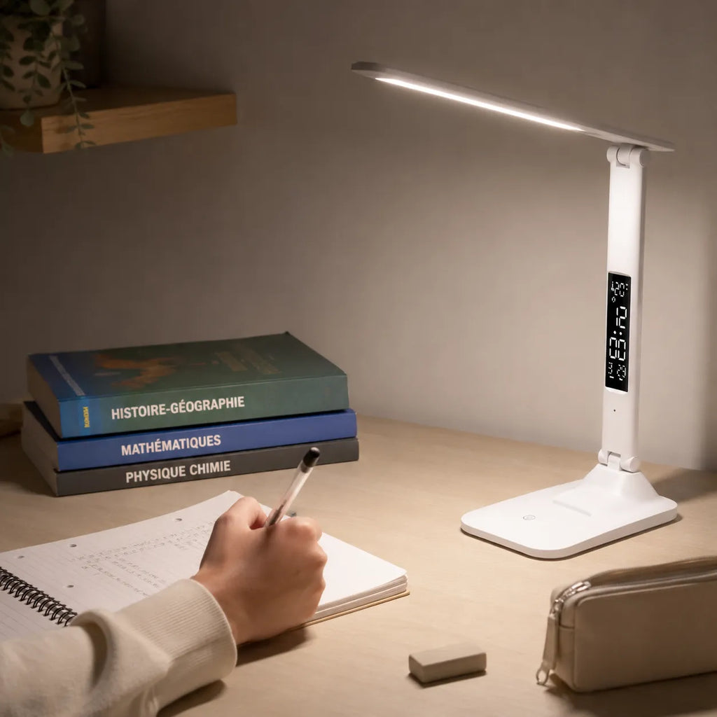 Lampe LED de bureau au design minimaliste