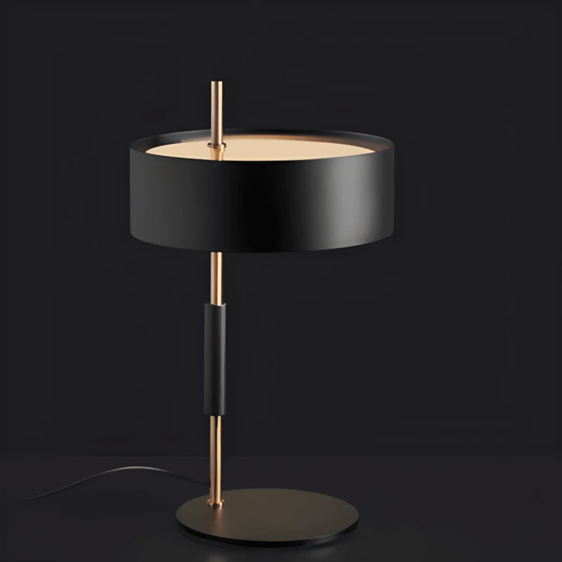 Lampe de bureau LED design moderne sur fond noir