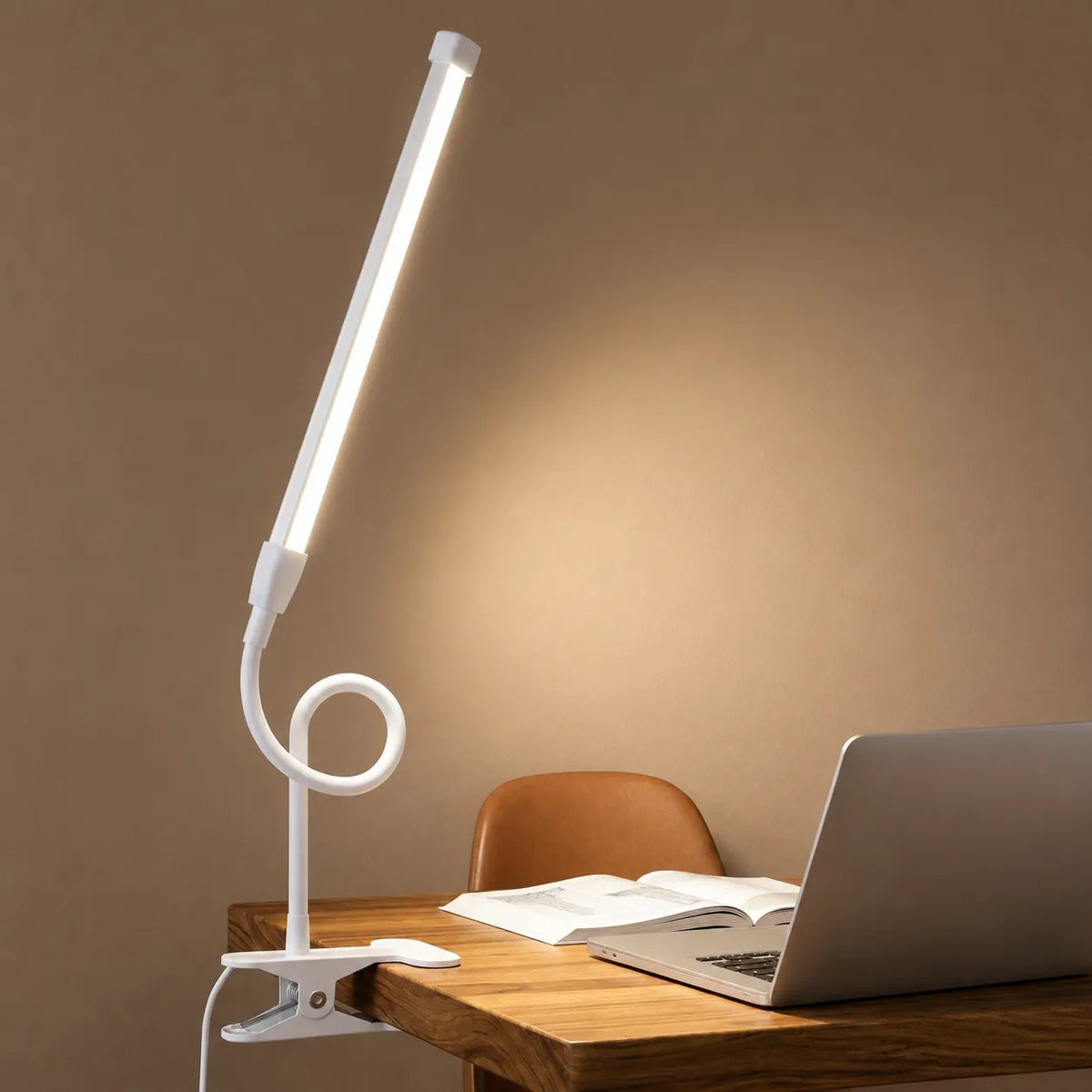 Lampe de Bureau LED à Pince Col de Cygne Flexible