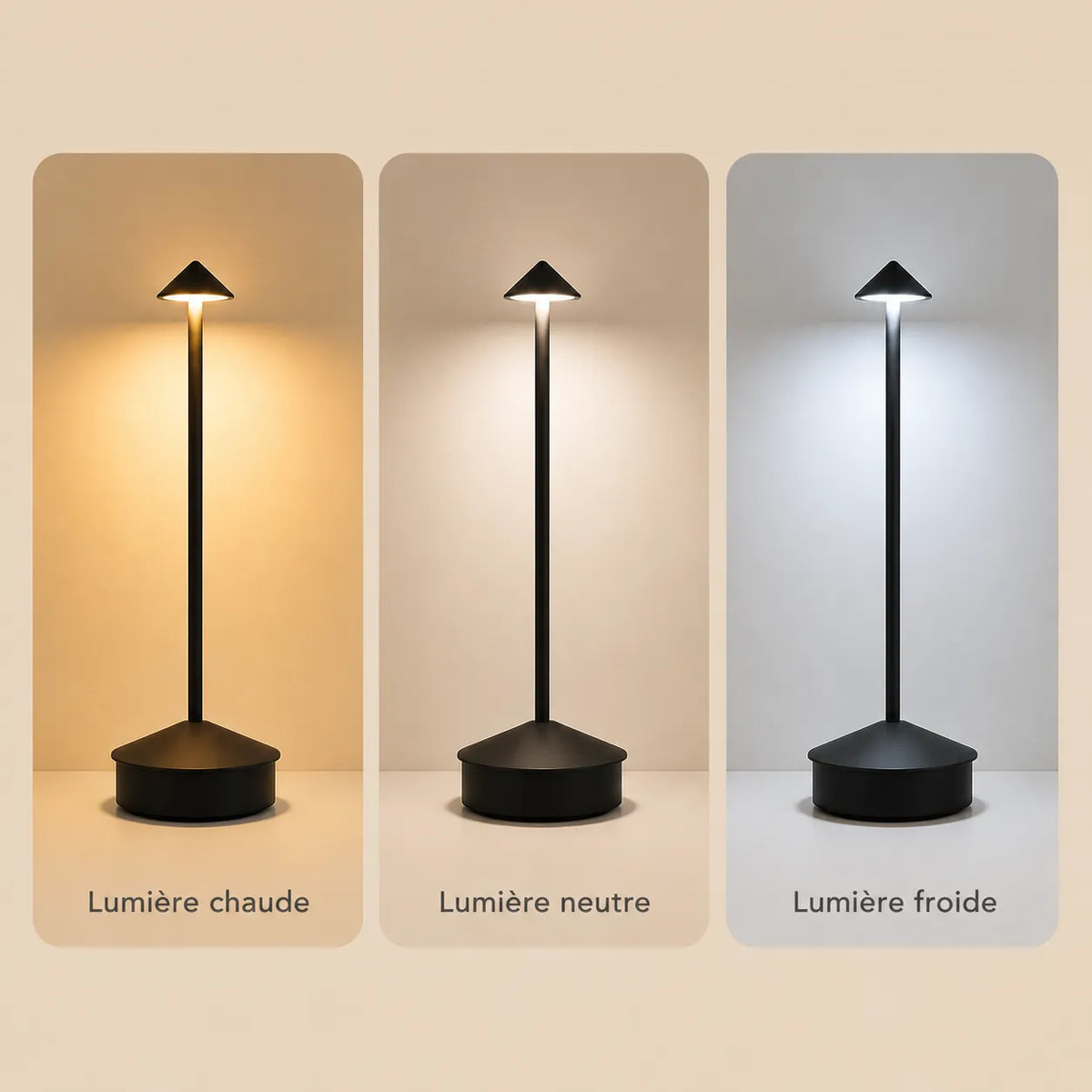 Lampe de Bureau LED Pic Doré Sans-fil