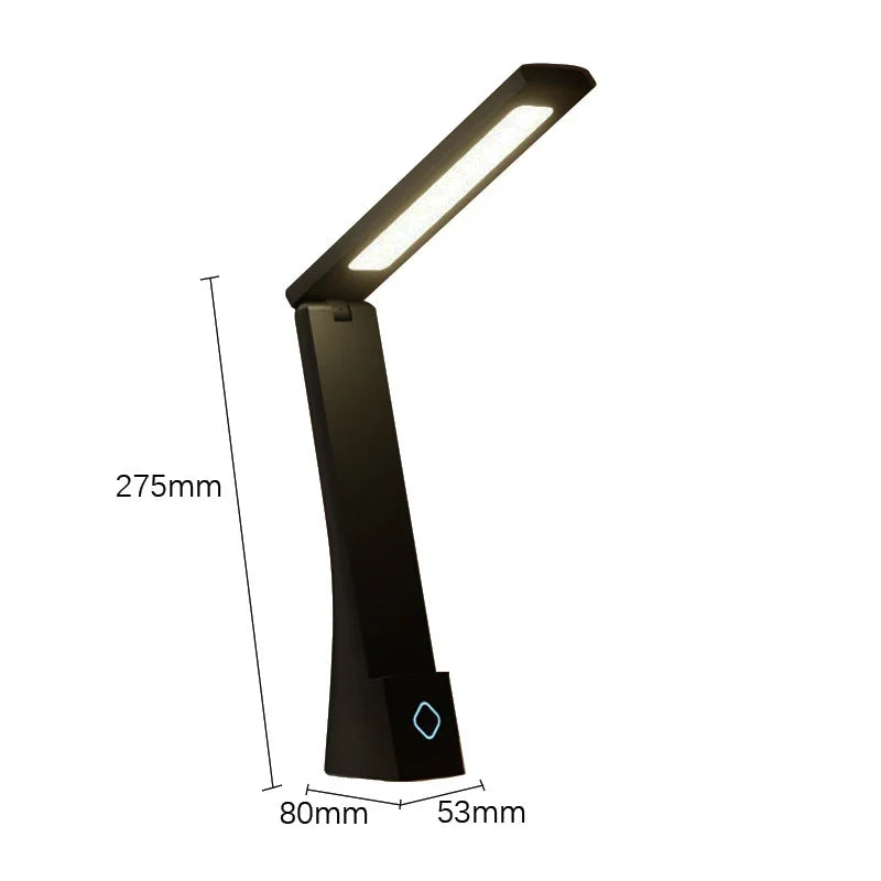 Dimensions de la Lampe de Bureau LED Rechargeable 120° noire