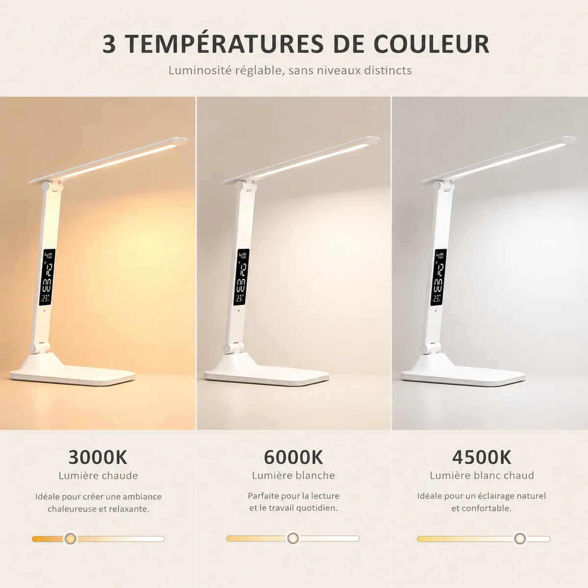 Lampe LED compacte pour bureau moderne