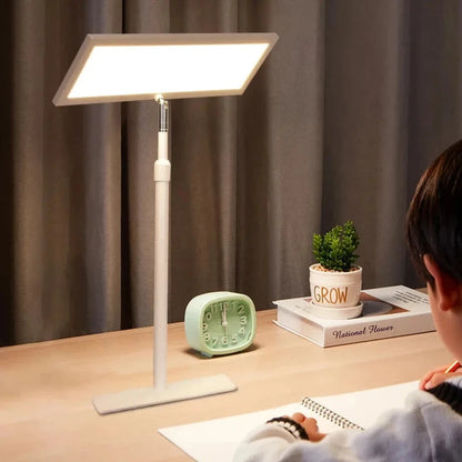 Lampe de Bureau LED Rectangle blanc sur un bureau 