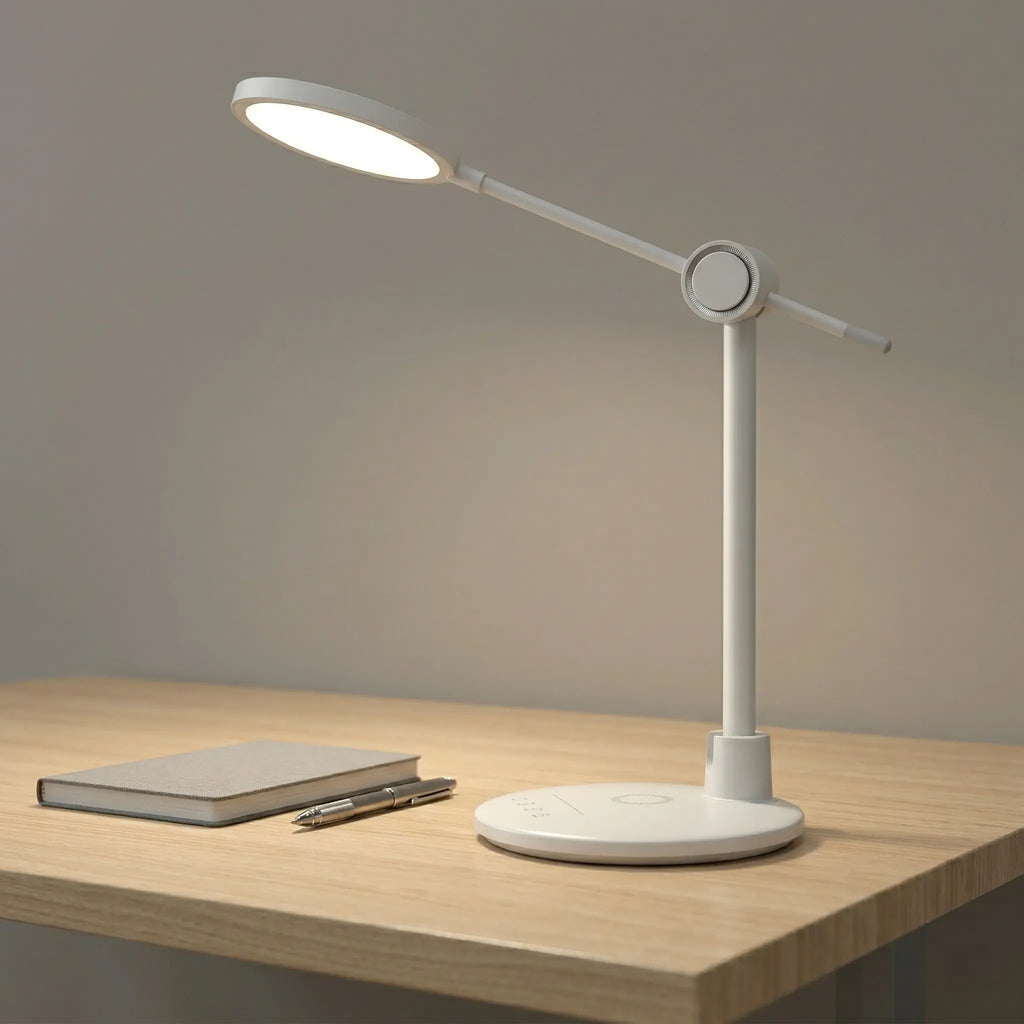 Lampe de Bureau LED X1 sur un bureau en bois clair