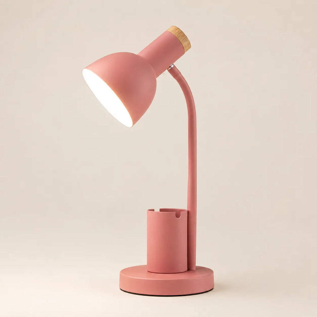 Lampe de bureau pastel avec porte-crayons intégré