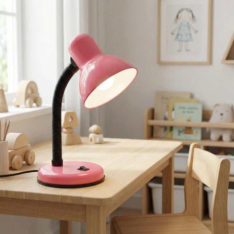 Lampe de Bureau pour Enfants Pastel rose sur un bureau enfant