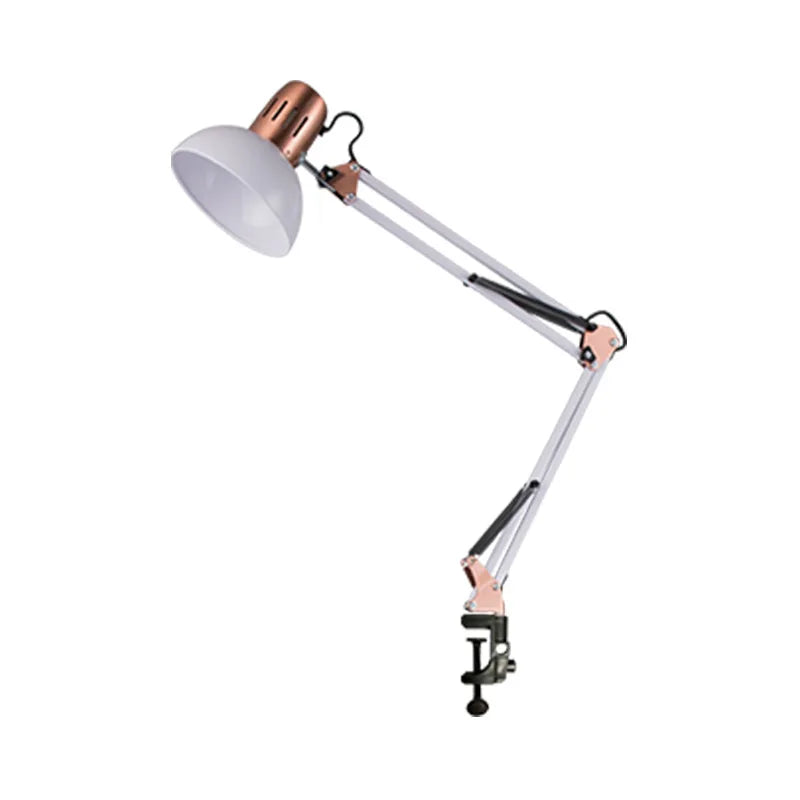 Lampe de Bureau Vintage à Pince blanche sur fond blanc 